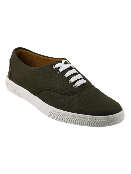 green canvas lace up sneaker - 14213121 - Very Small Image - 1