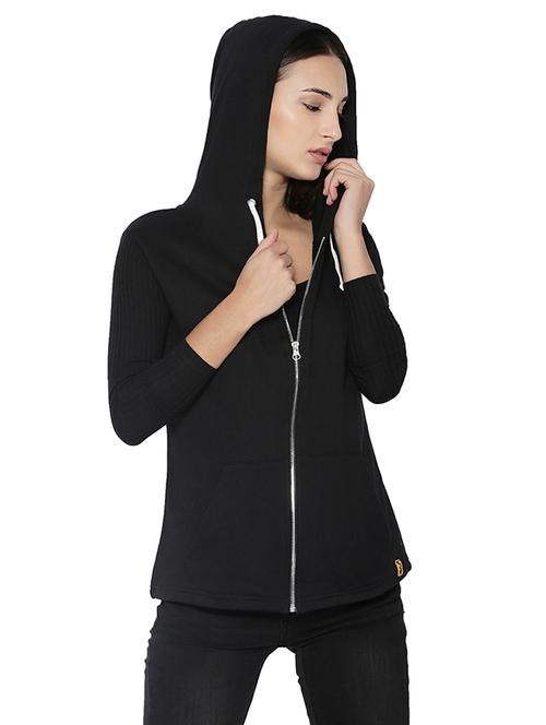 hooded neck solid jacket  - 14213229 - Very Small Image - 1