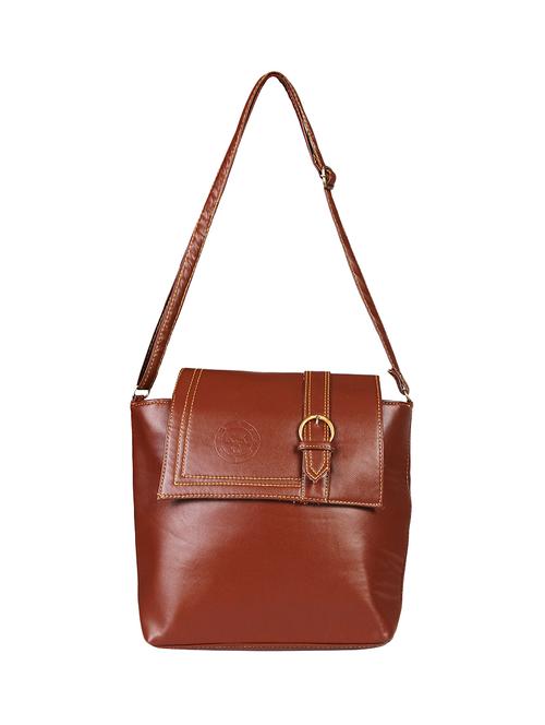 brown cotton regular sling bag - 14213337 - Very Small Image - 1