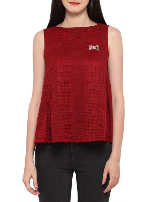 women's a line boat neck top - 14213713 - Very Small Image - 1