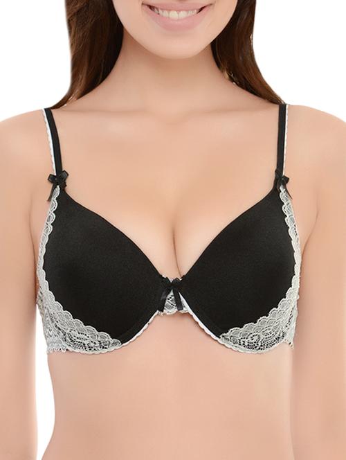 black nylon plunge bra - 14214473 - Very Small Image - 1