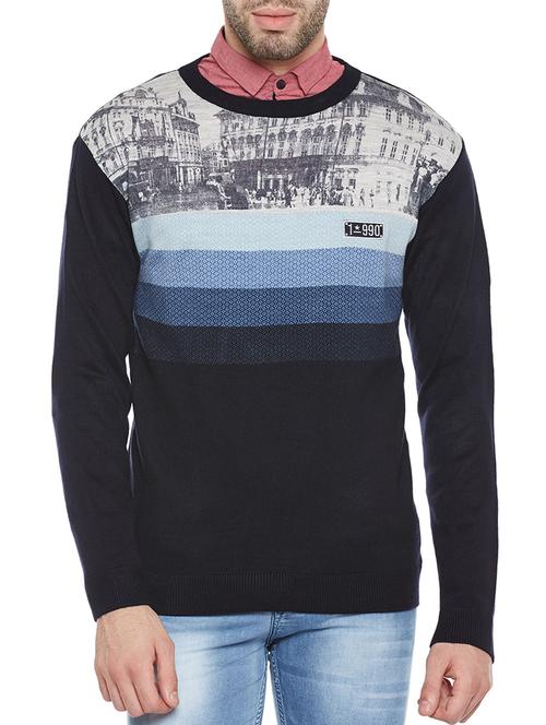 navy blue acrylic pullover - 14215373 - Very Small Image - 1