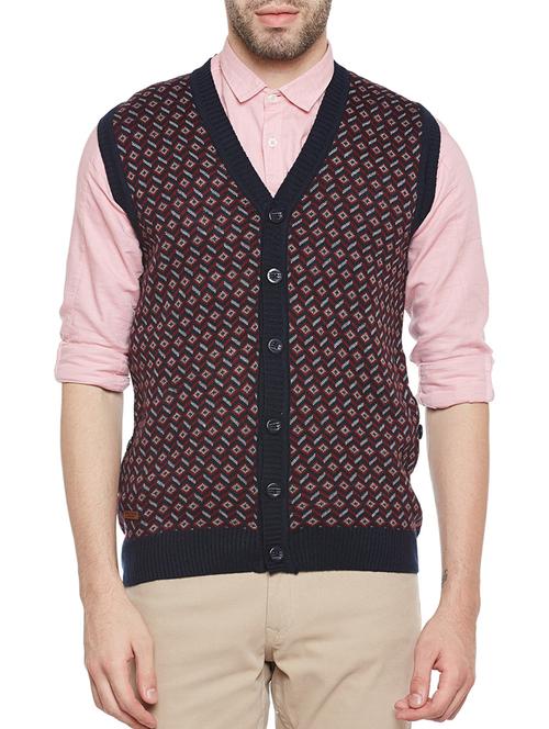 red acrylic cardigan - 14215393 - Very Small Image - 1