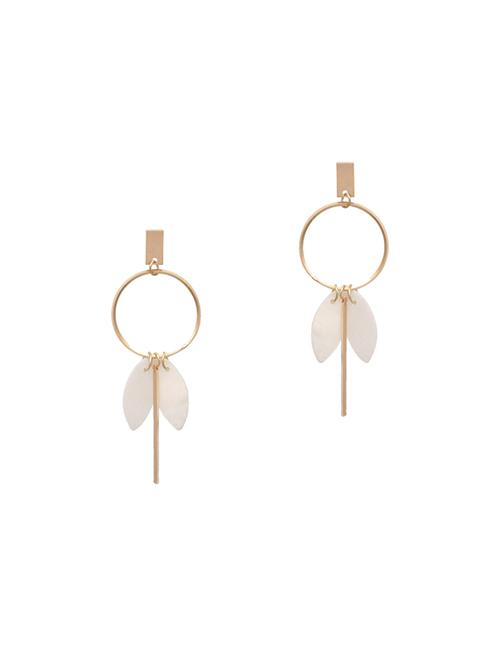 gold brass drop earring - 14216054 - Very Small Image - 1
