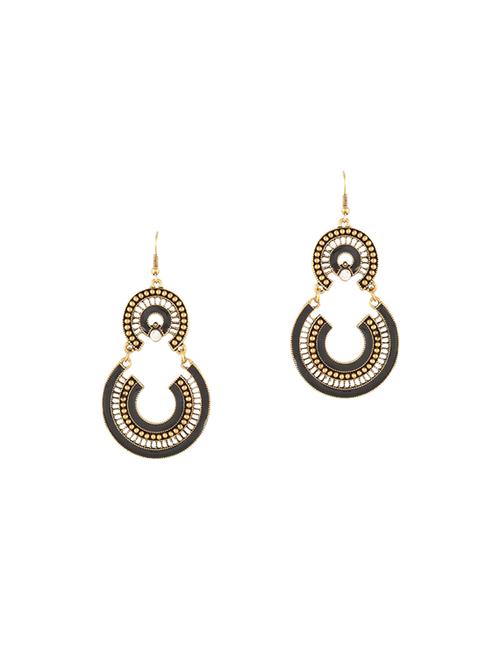 multi colored brass drop earring - 14216058 - Very Small Image - 1