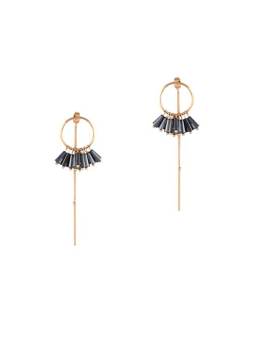 Multi Colored Brass Drop Earring - 14216059 - Very Small Image - 1