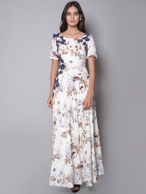 aas garden print gown with butterfly patch - 14216288 - Very Small Image - 1