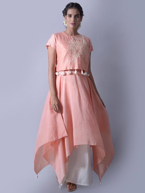 aas by aarti gupta peach palazzo suits set - 14216341 - Very Small Image - 1