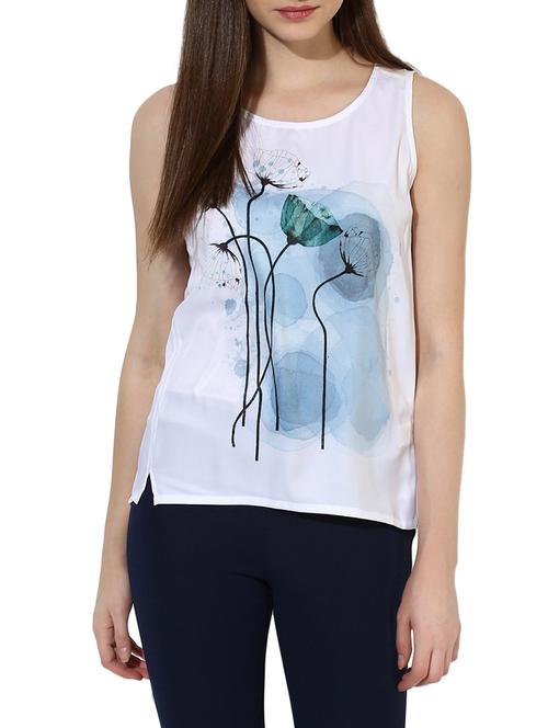 white printed casual top - 14216491 - Very Small Image - 1