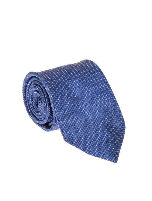 blue micro silk fabric tie - 14218735 - Very Small Image - 1