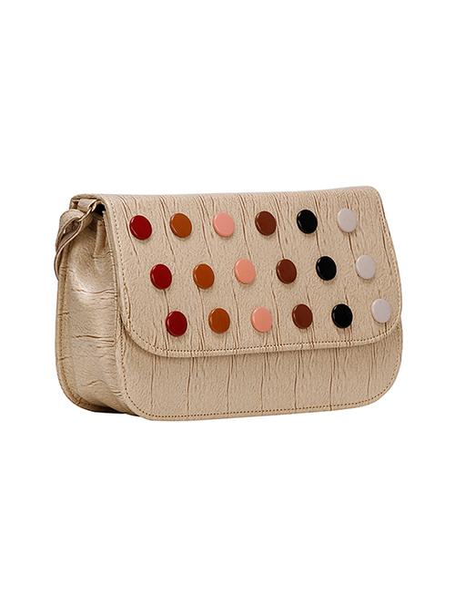 cream leatherette  regular sling bag - 14218977 - Very Small Image - 1