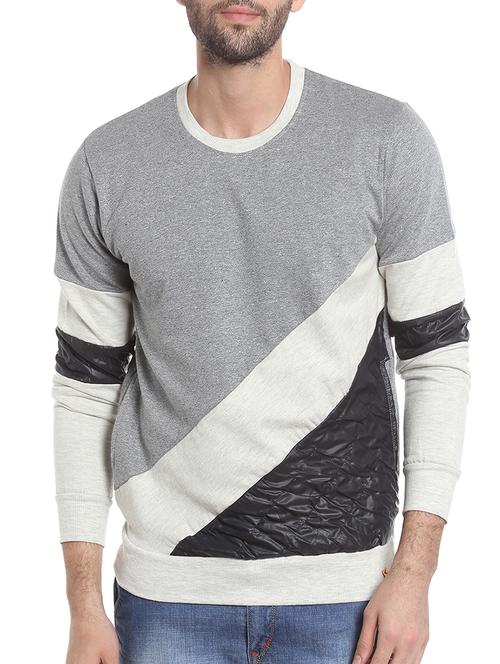 mens color block sweatshirt - 14219074 - Very Small Image - 1