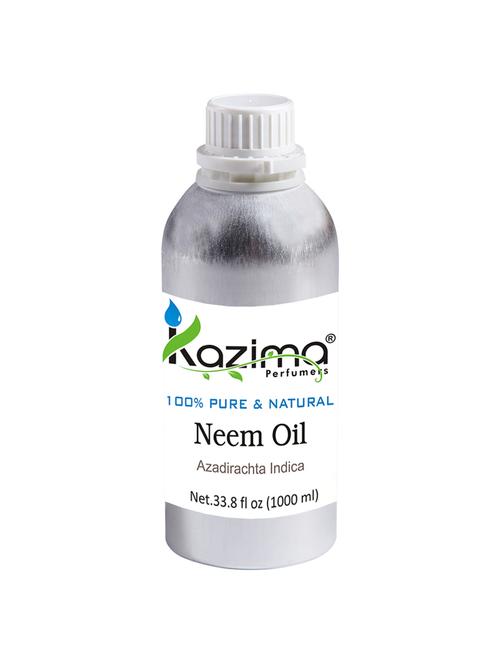 kazima neem cold pressed carrier oil (1000ml) 100% pure natural & undiluted for skin care & hair treatment - 14219295 - Very Small Image - 1