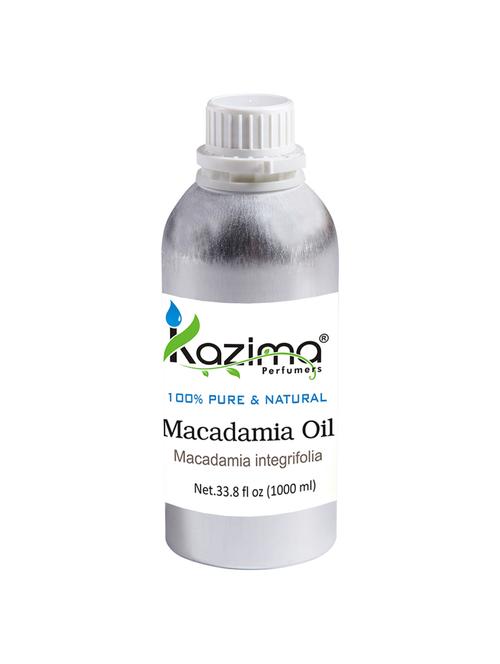 kazima macadamia cold pressed carrier oil (1000ml) 100% pure natural & undiluted for skin care & hair treatment - 14219364 - Very Small Image - 1