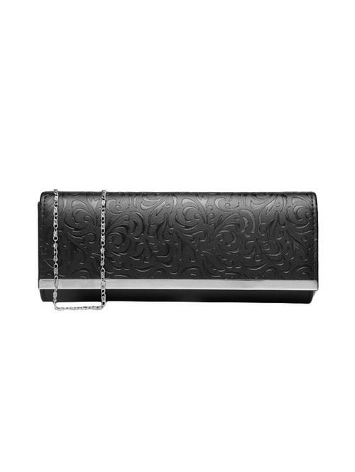 black leatherette  clutch - 14219417 - Very Small Image - 1