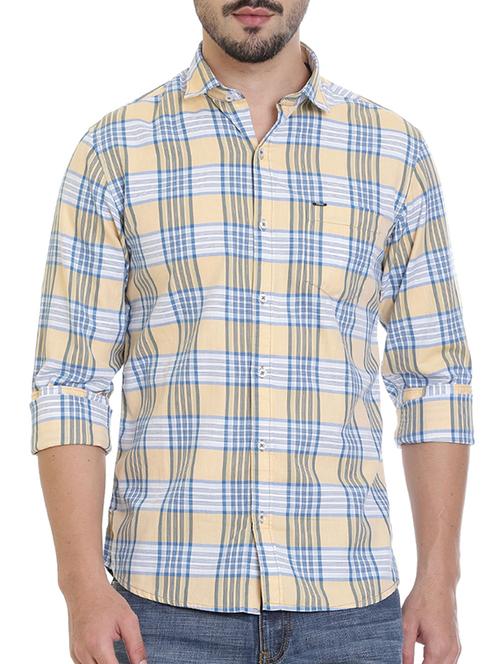 beige cotton casual shirt - 14220660 - Very Small Image - 1
