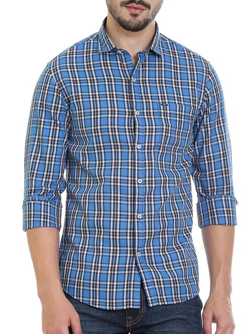 blue cotton casual shirt - 14220667 - Very Small Image - 1