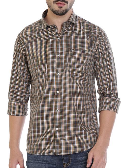 brown cotton casual shirt - 14220701 - Very Small Image - 1