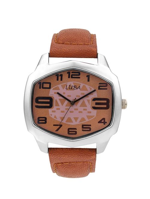 luba brown dial anlogue watch for men - 14220705 - Very Small Image - 1