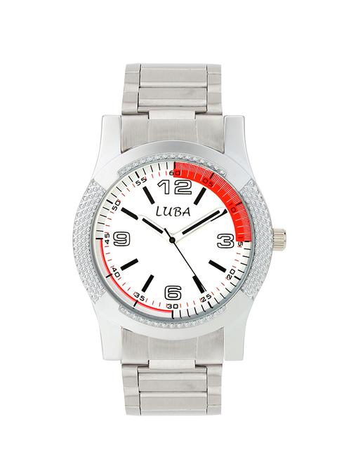 luba white dial anlogue watch for men - 14220706 - Very Small Image - 1