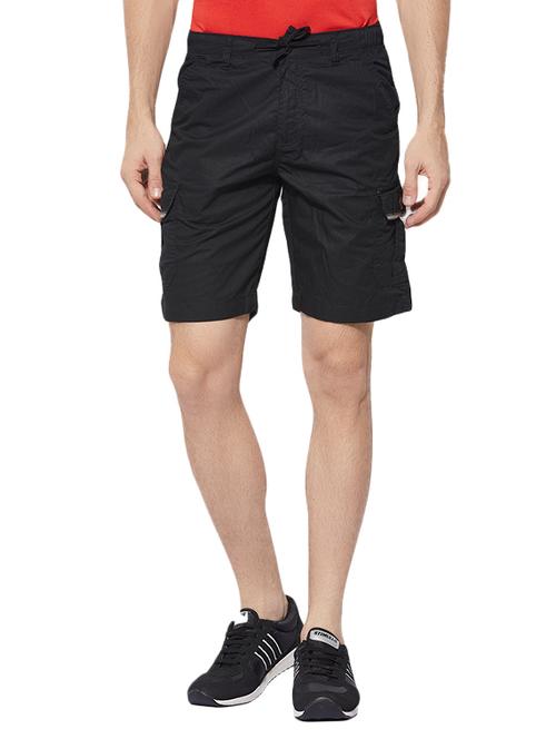 black cotton shorts - 14220742 - Very Small Image - 1