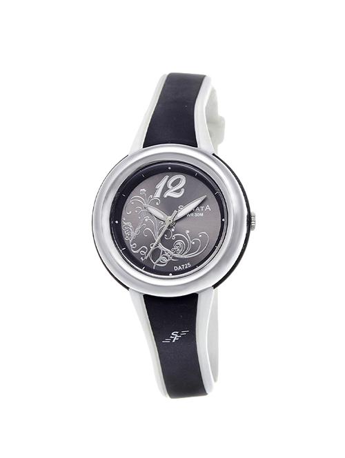 sonata super fibre analog black dial women's watch - nf8962pp02j - 14220805 - Very Small Image - 1