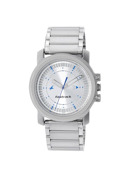 fastrack analog white dial men's watch - ne3039sm03 - 14220834 - Very Small Image - 1