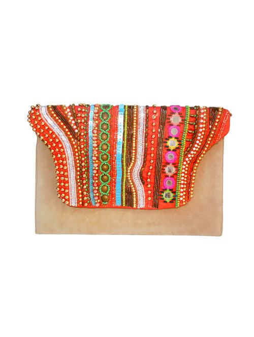 orange  metal  clutch - 14222511 - Very Small Image - 1