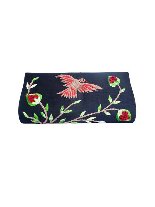 black faux silk  clutch - 14222566 - Very Small Image - 1