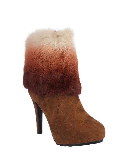 brown synthetic  ankle  boot - 14223179 - Very Small Image - 1