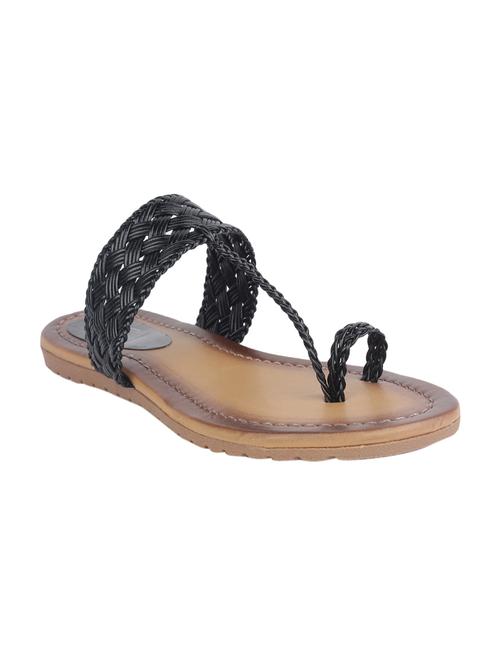 black one toe kolhapuri - 14223255 - Very Small Image - 1