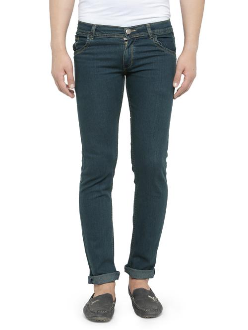 green denim plain jeans - 14223368 - Very Small Image - 1