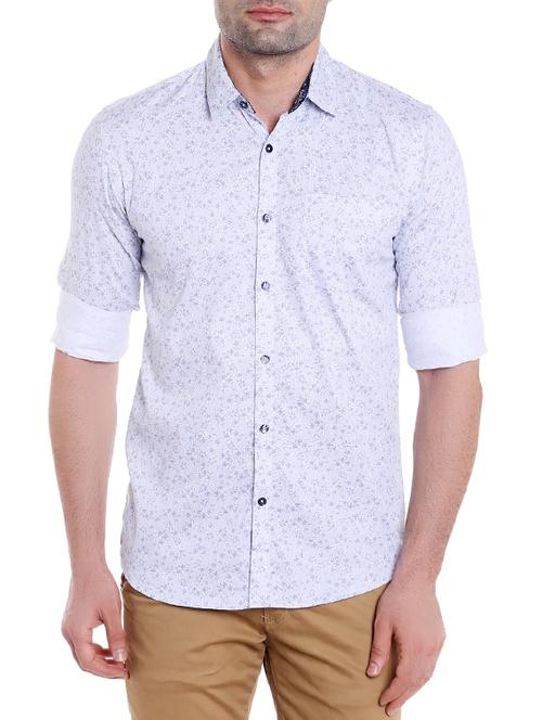 White Cotton Casual Shirt - 14223515 - Very Small Image - 1