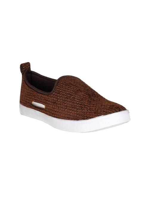 brown fabric casual slipon - 14224349 - Very Small Image - 1