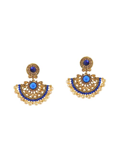 blue metal chandelier earrings - 14224394 - Very Small Image - 1
