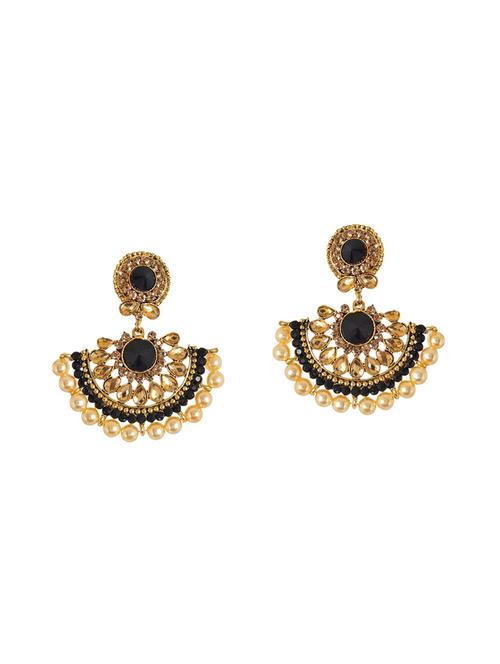 black metal chandelier earrings - 14224396 - Very Small Image - 1