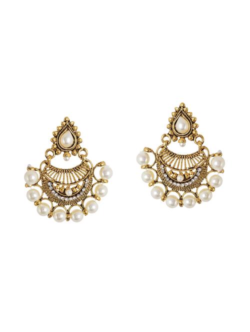 white metal chandellier earrings - 14224399 - Very Small Image - 1