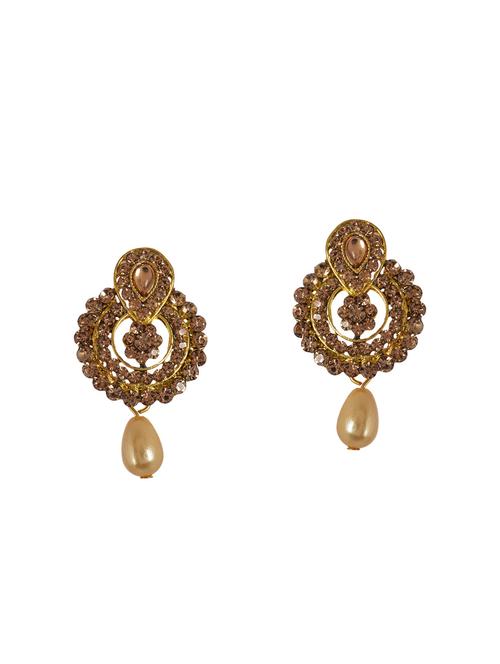 Gold Metal Drop Earring - 14224422 - Very Small Image - 1