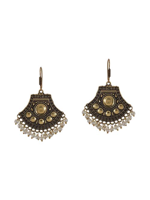 white metal drop earring - 14224465 - Very Small Image - 1