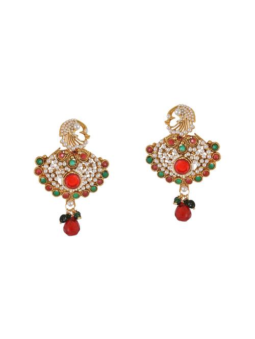 multi colored metal drop earrings - 14224474 - Very Small Image - 1