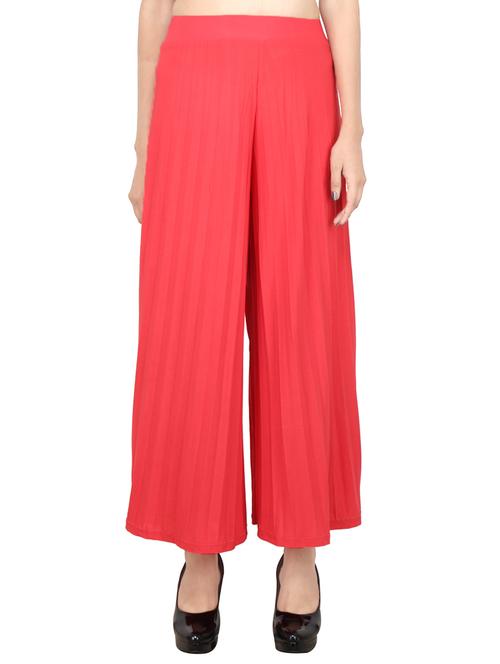 red casual cotton palazzo - 14224597 - Very Small Image - 1