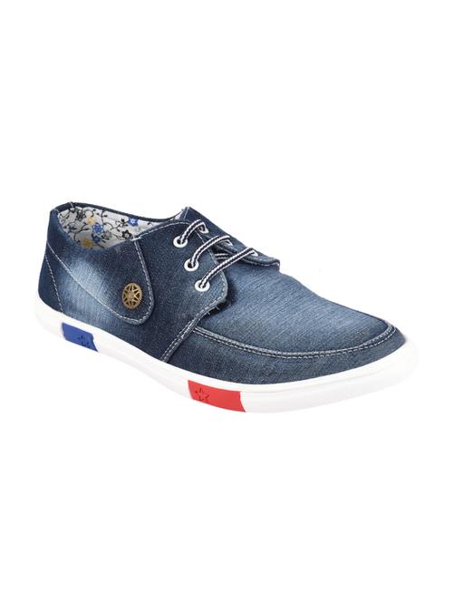 blue denim lace up sneaker - 14225014 - Very Small Image - 1