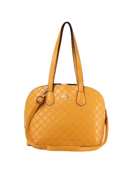 mustard leatherette  regular handbag - 14225200 - Very Small Image - 1