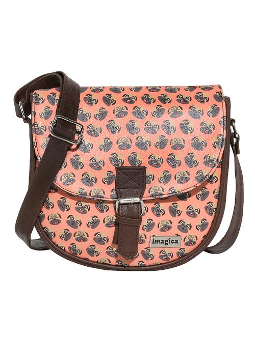 brown leatherette  regular sling bag - 14225242 - Very Small Image - 1