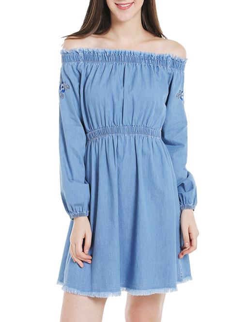 light blue denim dress - 14227377 - Very Small Image - 1