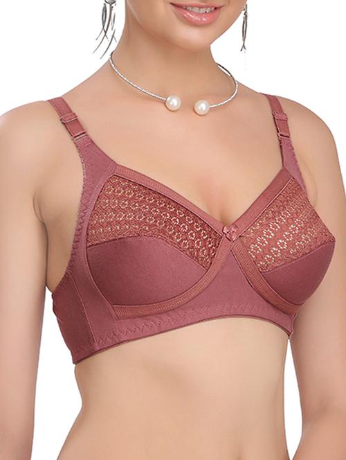 pink cotton regular bra - 14228427 - Very Small Image - 1
