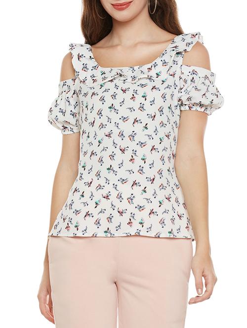 white printed casual top - 14228518 - Very Small Image - 1