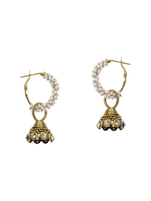 gold silver chandballi earring - 14228709 - Very Small Image - 1