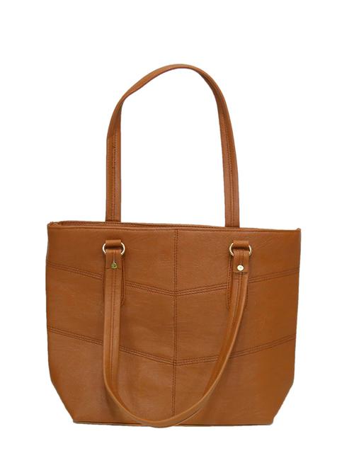 brown leatherette  regular handbag - 14228753 - Very Small Image - 1