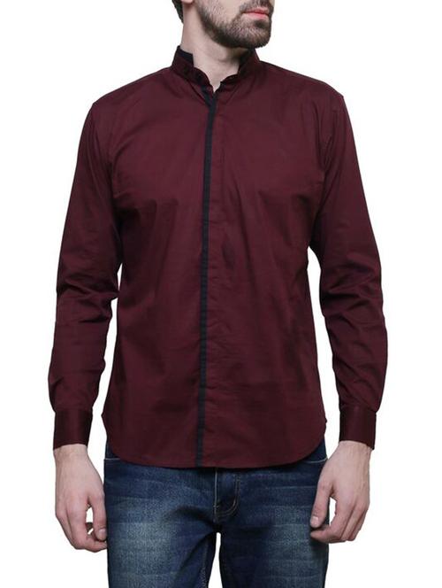 mens solid casual shirt - 14229062 - Very Small Image - 1